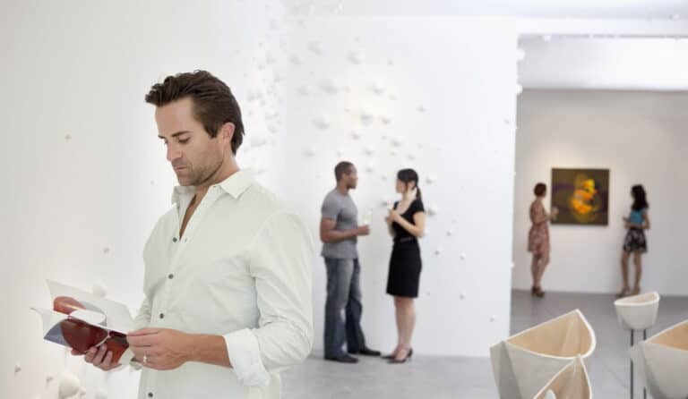 Group of people in museum