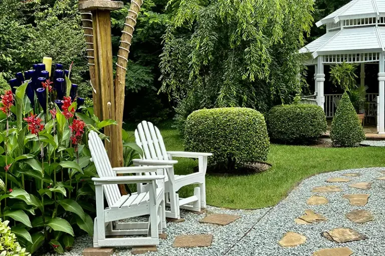 Outside of our Bed and Breakfast in Durham NC we have amazing gardens for you to explore.