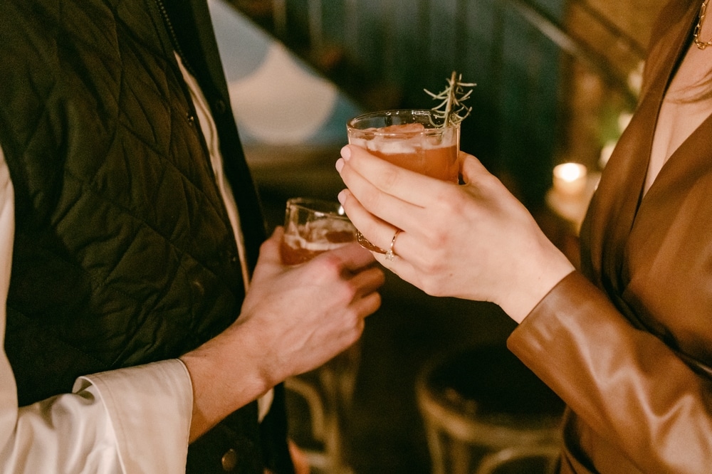 Plan Your Weekend Getaways in NC 2 Couple enjoying cocktails, wine bars, breweries, and more things to do in Durham during their weekend getaways in NC